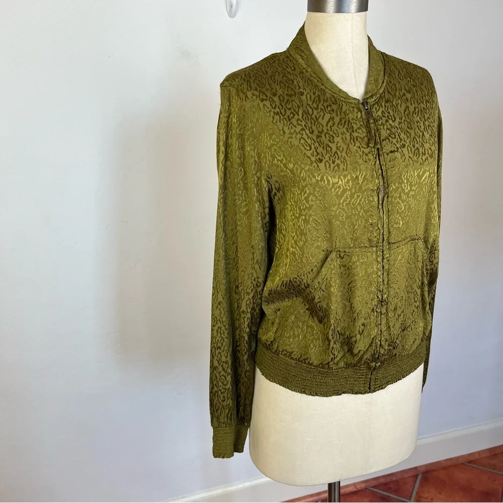 Anthropologie Maeve Silky Bomber Jacket - Picture 3 of 8